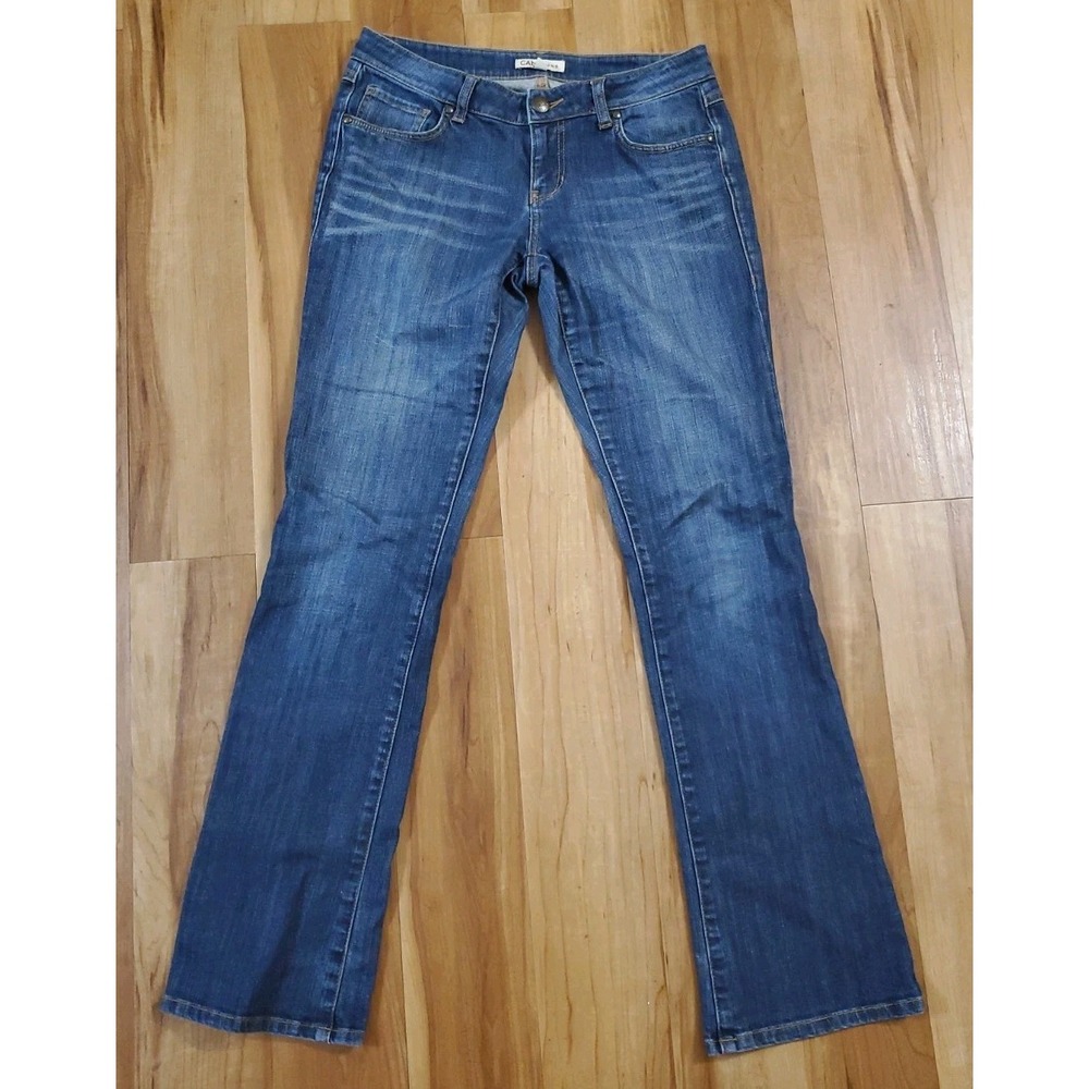 CAbi #967L Baby Bootcut Jeans Womens 4 30x32 Boho City Preppy Blue